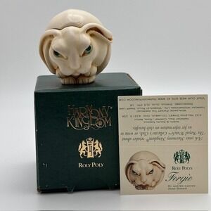 VTG HARMONY KINGDOM ROLY POLY "FERGIE" RABBIT TRINKET BOX BY ADAM BINDER NEW!